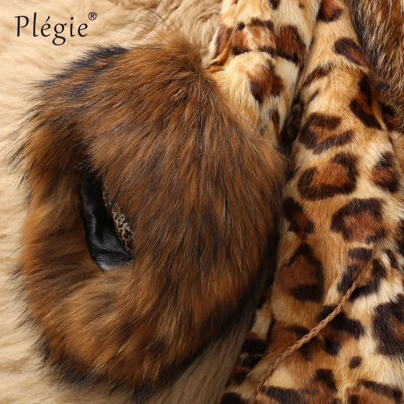 Plegie 6XL размера плюс с изображением леопарда искусственным мехом пальто 2018