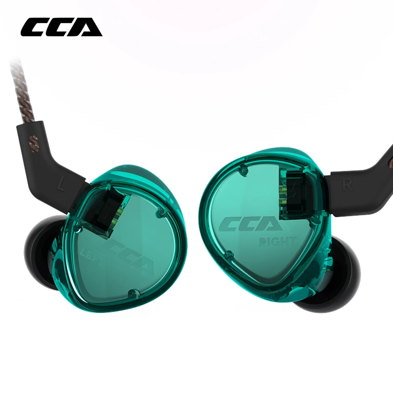 CCA C04 1BA + 1DD гибридные наушники для ушей Hi Fi DJ Monito спортивные бега 2 приводная