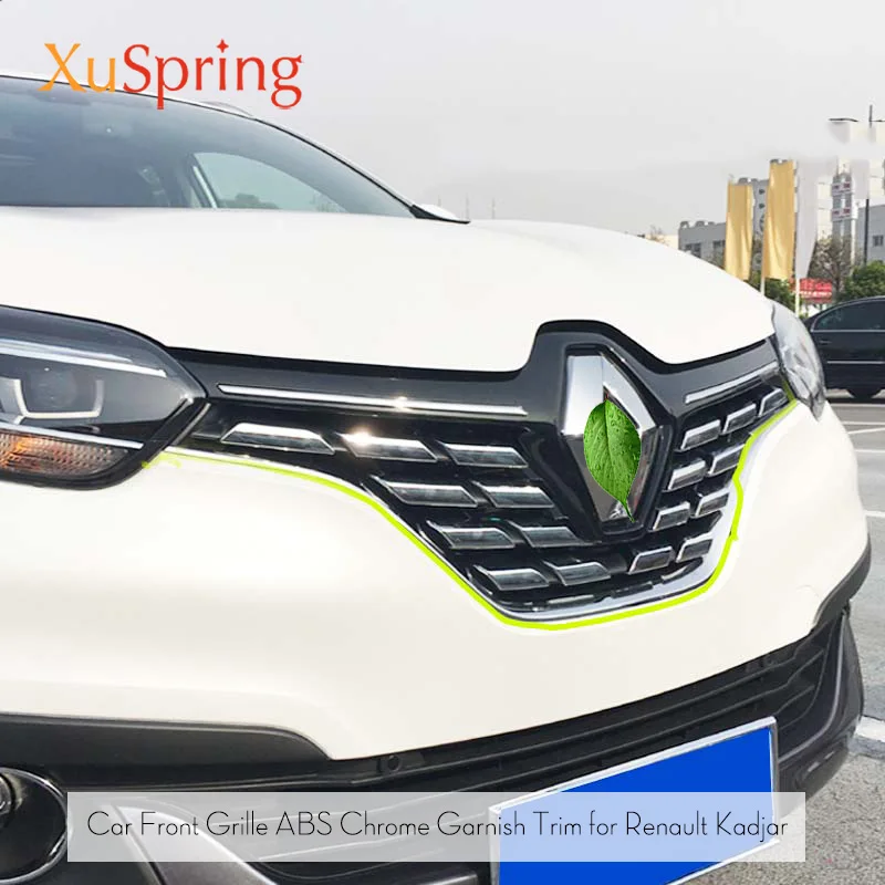 Для Renault Kadjar Передняя сетчатая решетка крышка отделка капота отделка Литье защита автомобиля наклейки для укладки
