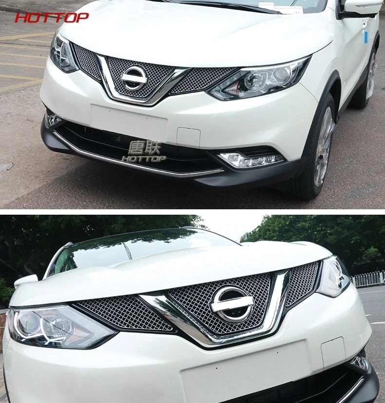 Подходит для Nissan Qashqai Высокое качество нержавеющая сталь алюминиевый сплав передняя отделка сетчатая решетка отделка