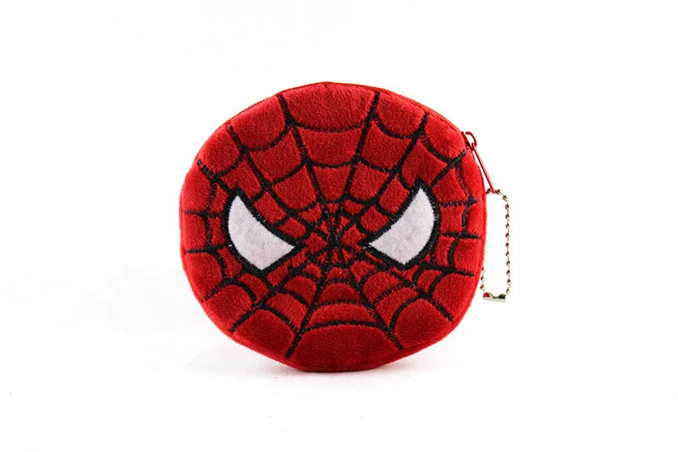 Spider-man 10*11 см Мультяшные кошельки для девочек, дамские Плюшевые Мини-кошельки на молнии, Детские сумочки с изображением Супермена, миньонов, Пикачу, сумки для детей, подарки - Цвет: Spider-man