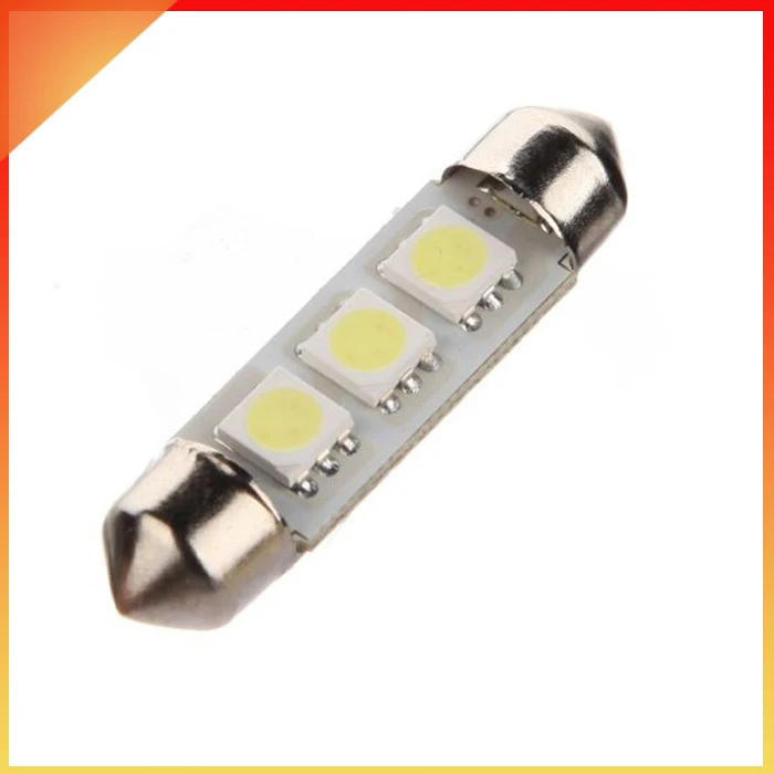 10 шт. 36 мм 12 V C5W холодный белый 3 светодиодный фестон SMD интерьерная лампа для