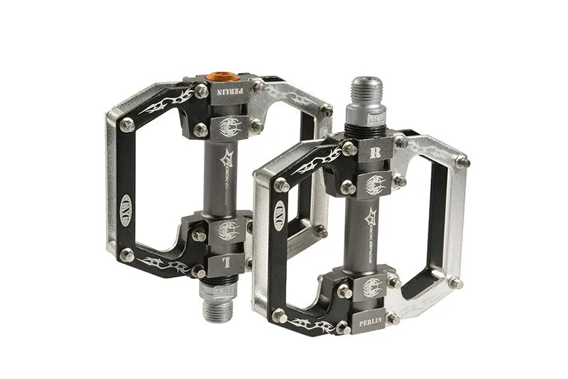 Black Silver A RockBros MTB BMX DH велосипед сверхлегкие Педали Алюминиевый корпус ось 9/1" Cr Mo шпиндель Велоспорт seальд Подшипник педали 3 вида стилей - Цвет: Black Silver A
