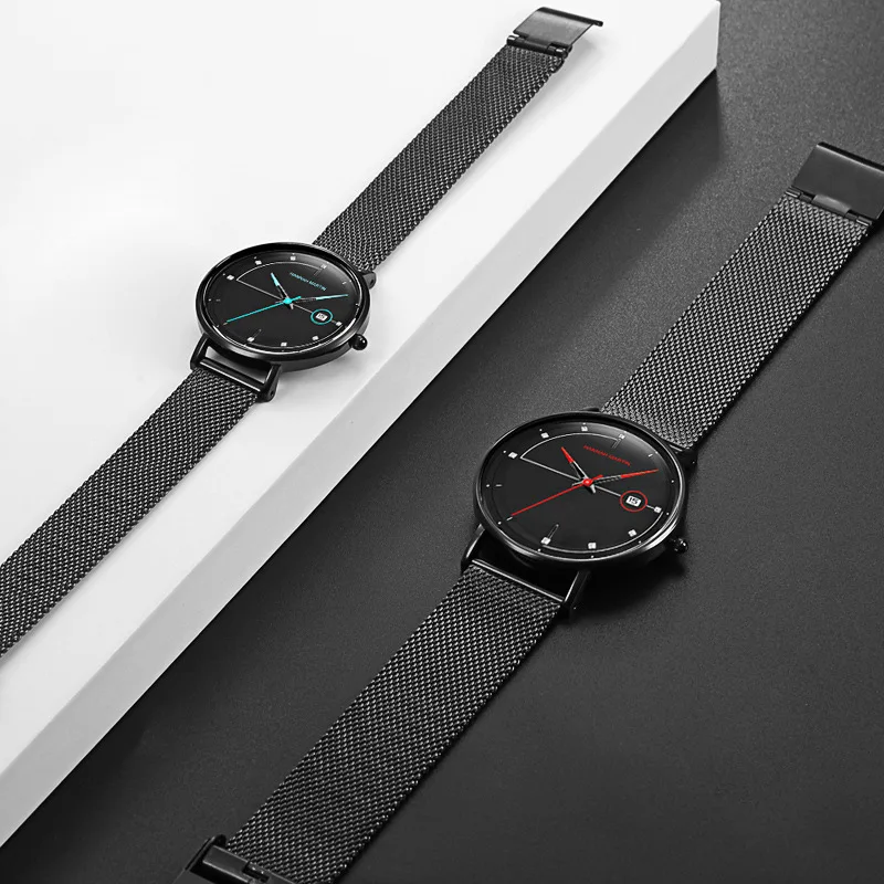 Часы наручные мужские кварцевые модные брендовые Роскошные повседневные