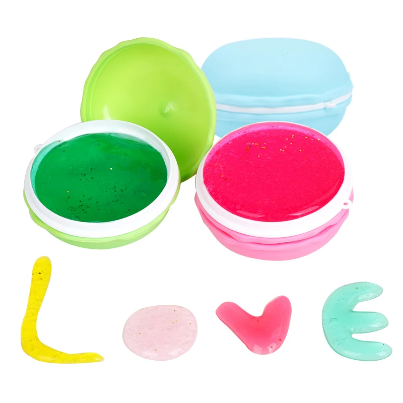 kk 1pcs macarons Crystal Slime Toys Smart Plasticine Modeling Polymer Clay Slime-toy transparent crystal | Игрушки и хобби