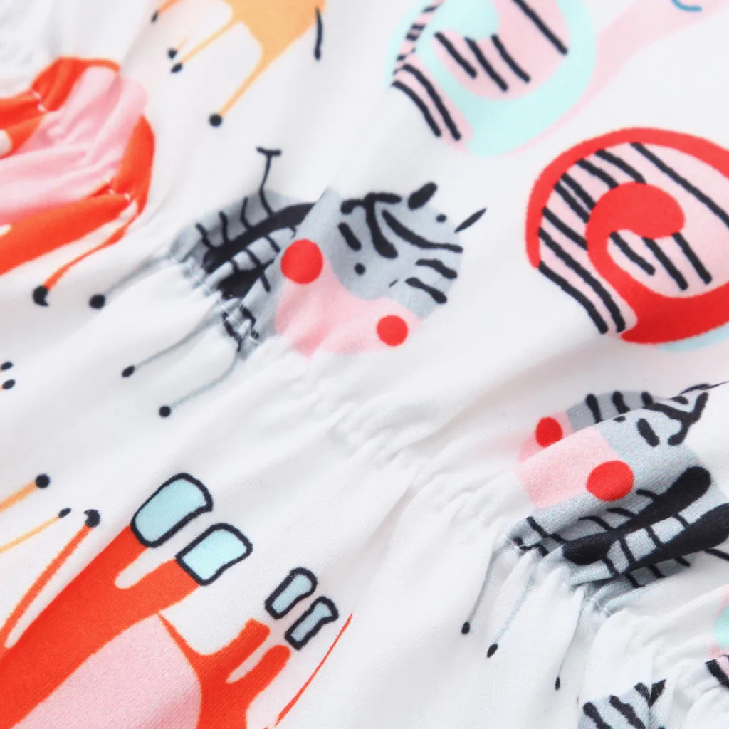 Newborn Baby Girl Romper Summer Clothes Flower Cartoon Print Tassel Jumpsuit Playsuit Sunsuit Costumes Outfits | Детская одежда и