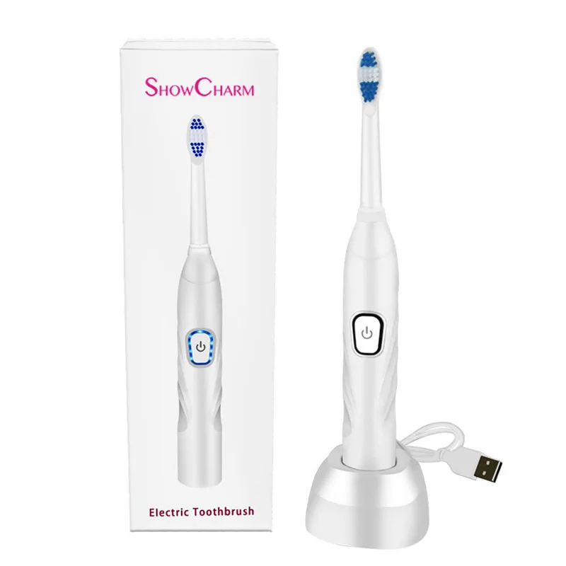 Звуковая электрическая зубная щетка для детей с таймером USB перезаряжаемая 3