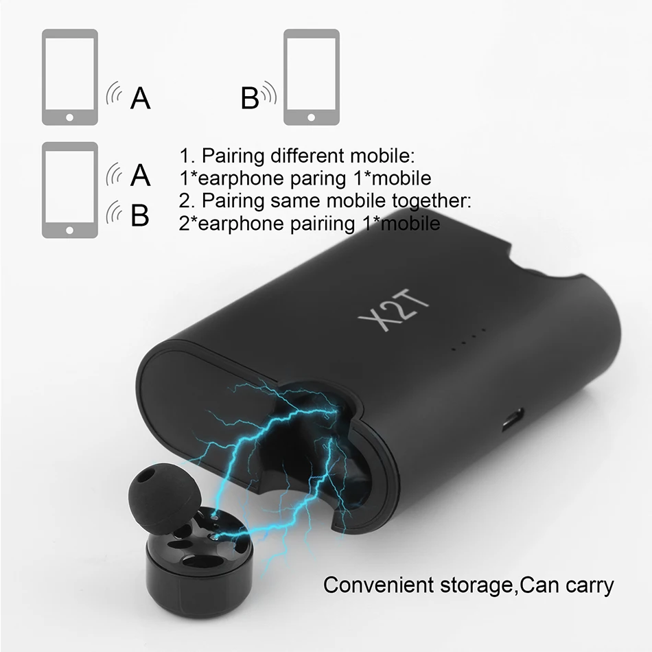 NiUB5 супер Bluetooth наушники 7*6 часов воспроизведения HiFi мини вкладыши наушники с микрофоном шумоподавление Гарнитура для телефона