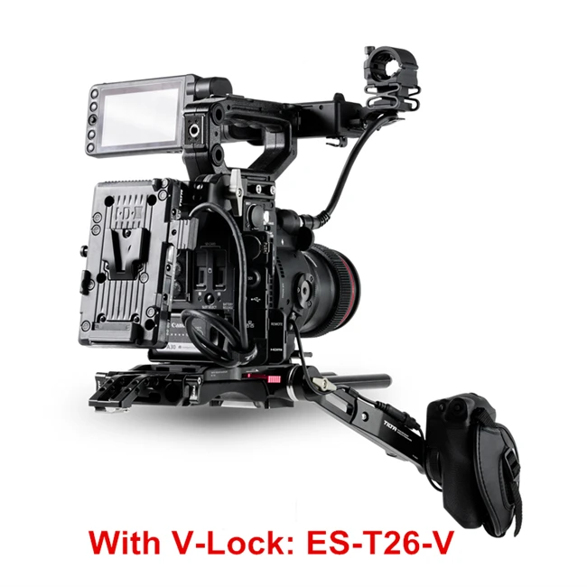 With V mount Tilta ES-T26-A Rig Kit для CANON C200 камера Rig Quick Release Baseplate удлинитель V-lock или Anton Монтажная пластина - Цвет: With V mount