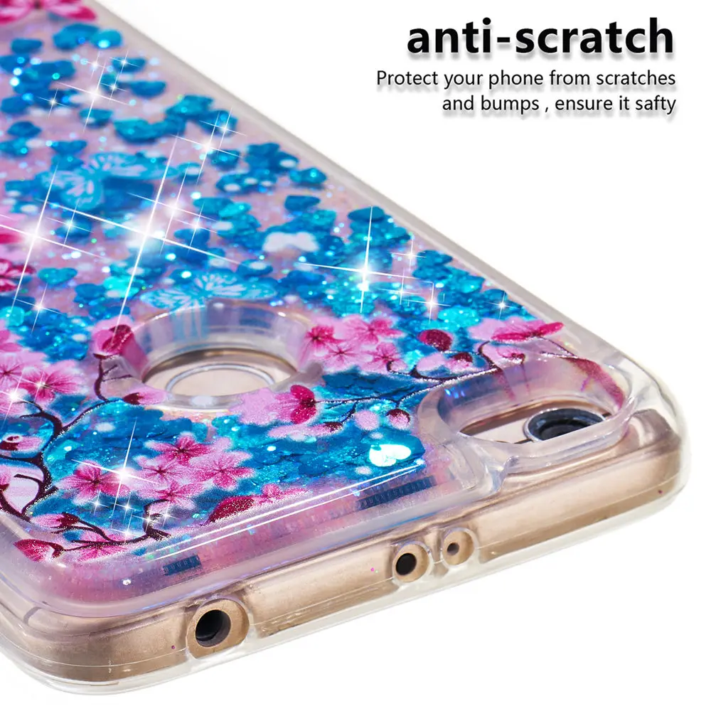 Чехол с зыбучим песком для Xiaomi Redmi NOTE 6 7 Pro 5 5A Prime Dynamic Liquid Glitter Stars мягкий чехол