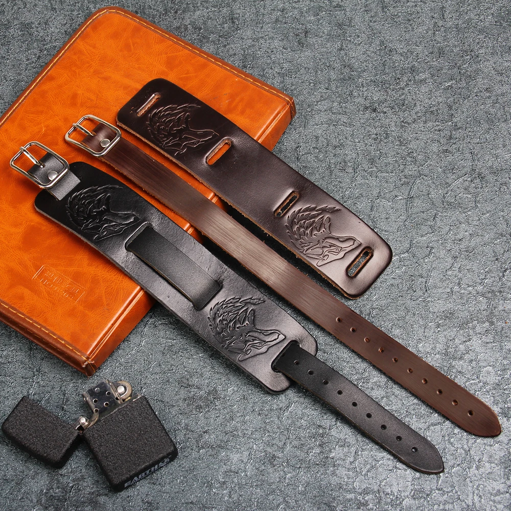 Fnixtar панк мужские ювелирные изделия черный широкий браслет кожаные браслеты для