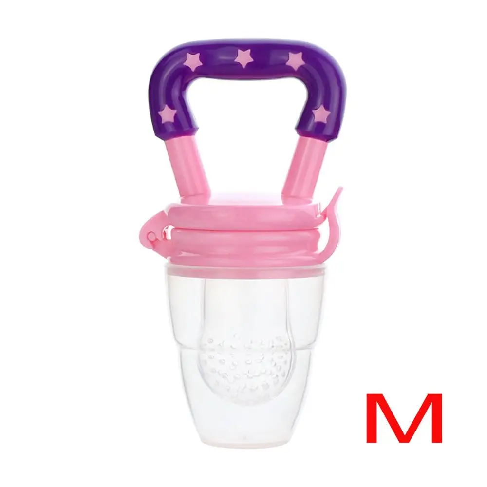 Pink M Соска для кормления свежих продуктов, соска для кормления детей, кормушка для фруктов, соски для кормления, безопасные детские принадлежности, соска, бутылочки - Цвет: Pink M
