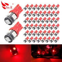 50pcs t10 w5w led 194 168 red bulbs dome trunk turn signal license plate light clearance lights lamp for auto car lights dc 12v