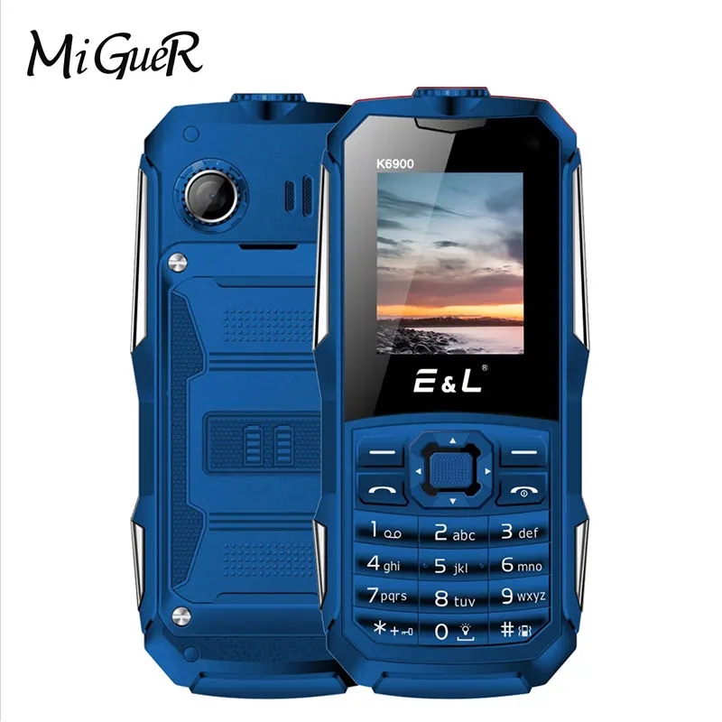 E &amp L K6900 IP68 водонепроницаемый ударопрочный мобильный телефон клавиатура большой