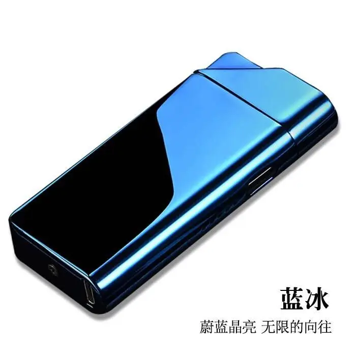 2 Двойной дуги плазменная Зажигалка Электронные USB зажигалки для курение сигар ветрозащитный перезаряжаемый прикуриватель в виде курительной трубки - Цвет: 2