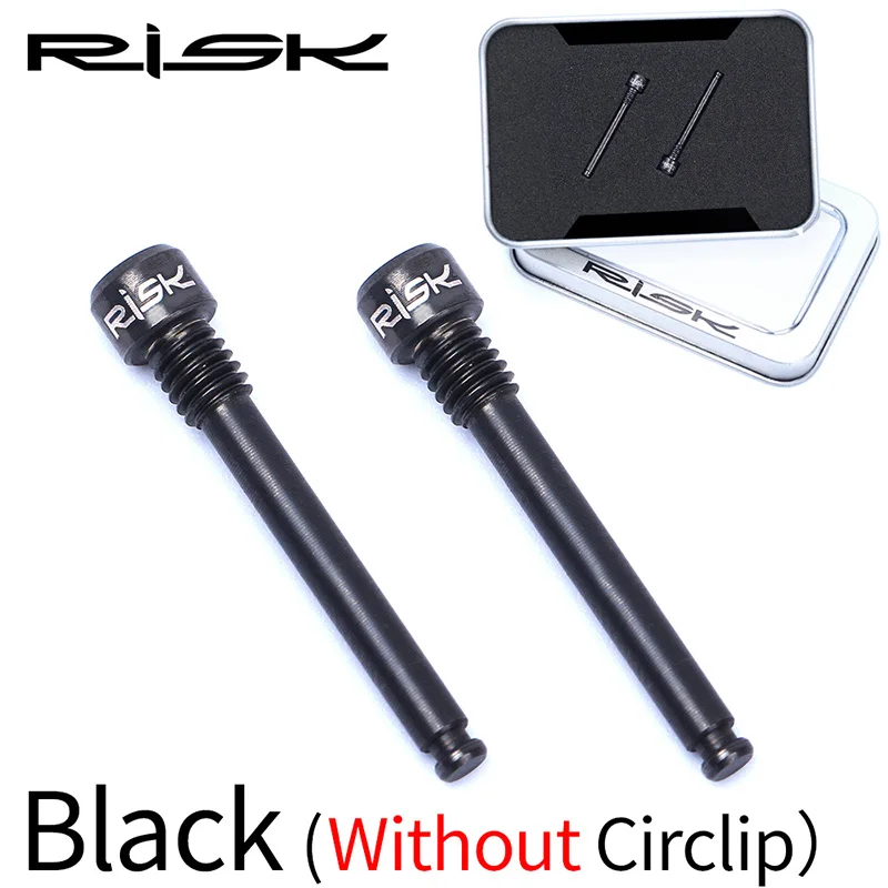 M4x26-Black 2 шт. RISK titanium M4x26mm болты суппорта сверхлегкие велосипедные масляные дисковые Тормозные колодки резьбовые шпильки для SHIMANO XT Гидравлический дисковый тормоз - Цвет: M4x26-Black