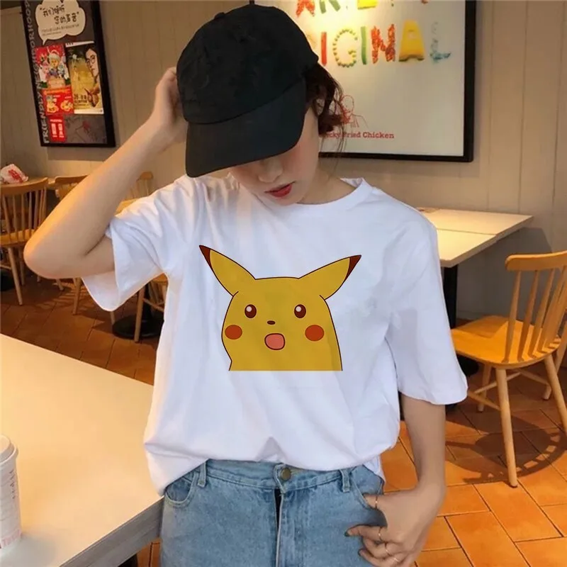 Женская Футболка Harajuku Забавный Покемон Snorlax Togepi Squirtle японская футболка аниме женские топы Эстетическая одежда Пикачу - Цвет: 631