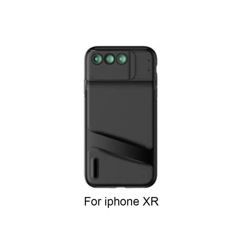 for XR Линза для камеры телефона комплект для iPhone X Рыбий глаз широкоугольный телеобъектив макро зум-объектив с защитным чехлом для iPhone X/XSMAX/XR - Цвет: for XR