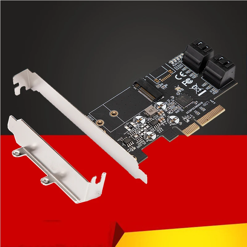 Плата контроллера PCI Express SATA 3 адаптер PCIE M2 M.2 NGFF 4 порта III 6 элементов карта