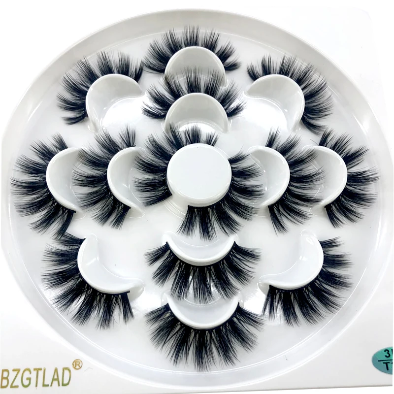HBZGTLAD 7 pairs natural false eyelashes fake lashes long makeup 3d mink eyelash extension for beauty | Красота и здоровье