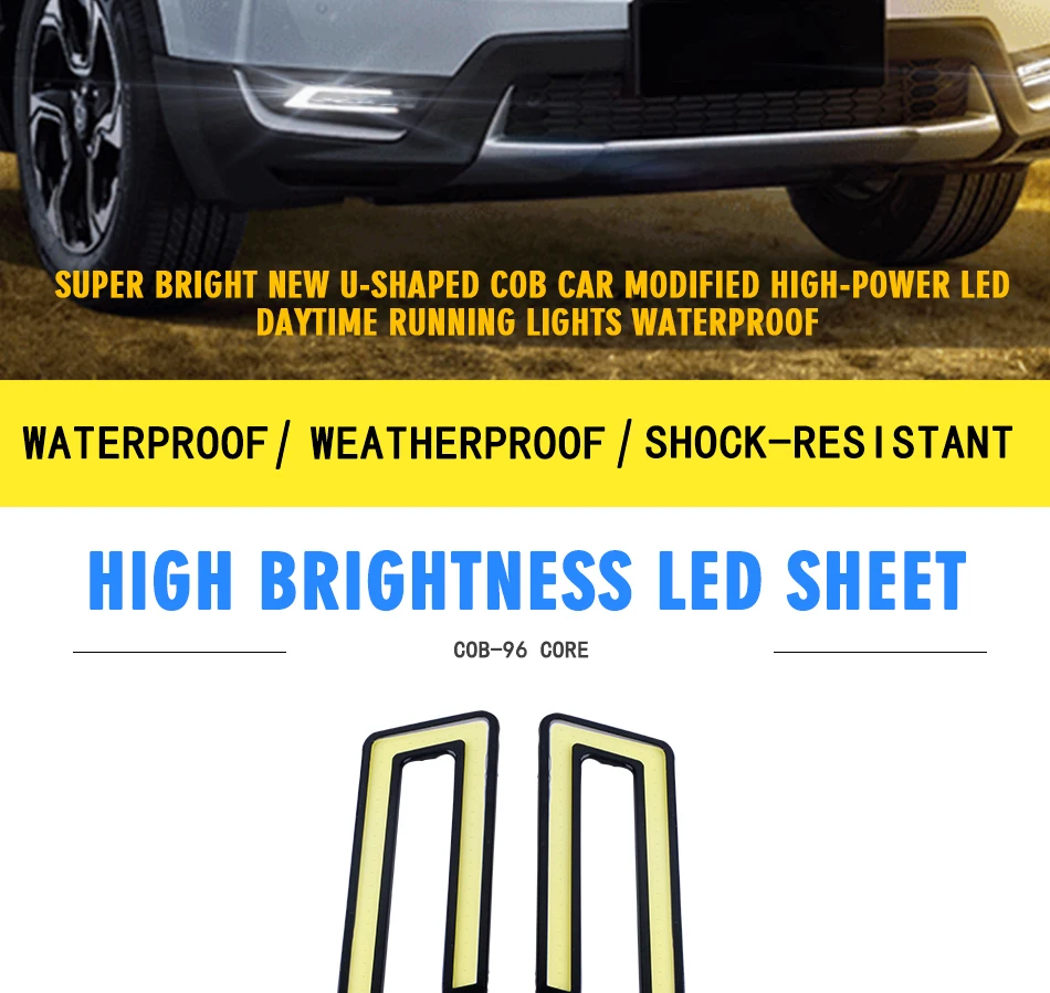 U-образный COB Автомобильные аксессуары дневные ходовые огни DRL neblineros led para auto angel eyes стоп-сигнал 14 см 5,51 дюйма 6000 K-8000 K