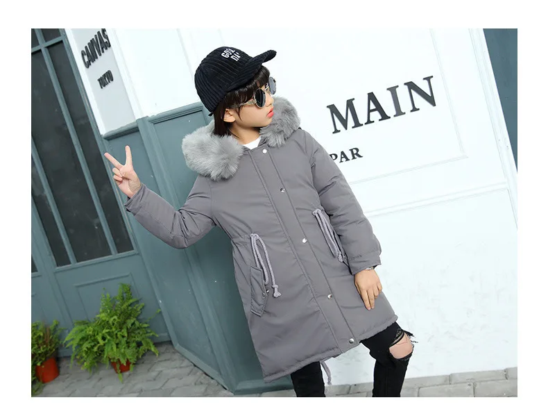 Children Winter Jacket New Fashion Girl Clothing Warm Down Cotton Girl Thickening Hooded Kids Clothes Snowsuits Winter Coat