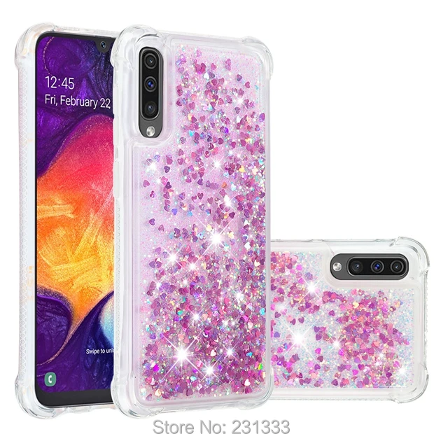 C ku 3D жидкий зыбучий песок Блестящий Мягкий ТПУ чехол для Samsung Galaxy A50 A20 A30 A70 M30 Huawei P30