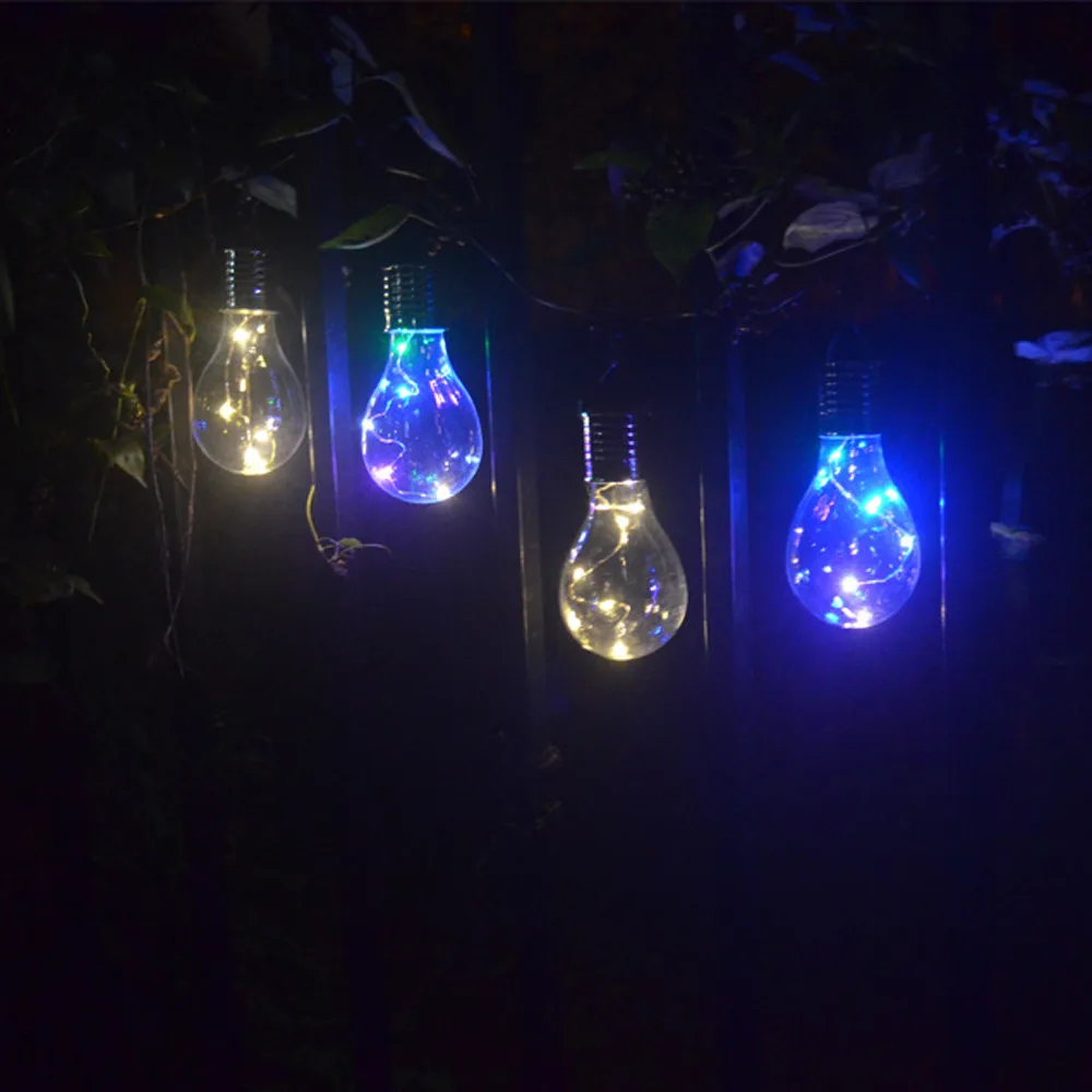 1.2V Solar Panels LED IP44 Waterproof Rotatable Outdoor Garden Camping Hanging Night Light Lamp Bulb New Year Decor^15 