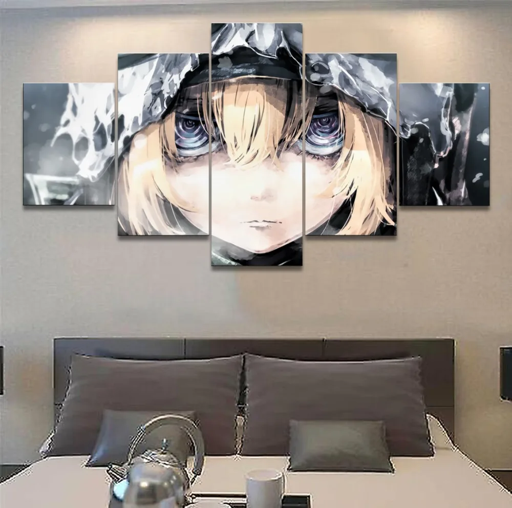 Картина на холсте настенный плакат рамка 5 шт. аниме Youjo Senki Tanya degurecaff картина для