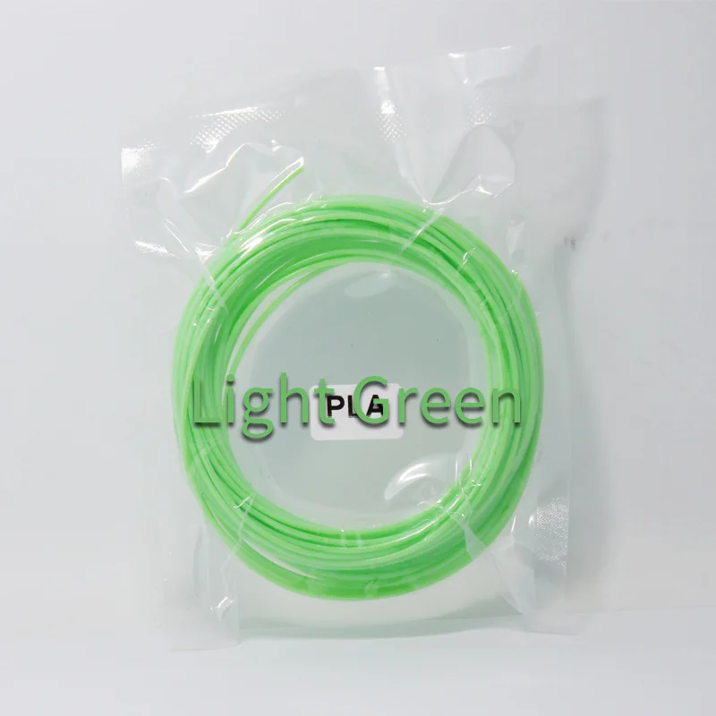 Light Green 10 метров Pla 1,75 мм нити печатные материалы пластик для 3d принтера Ручка нити заправки 3d печать волочение нити - Цвет: Light Green
