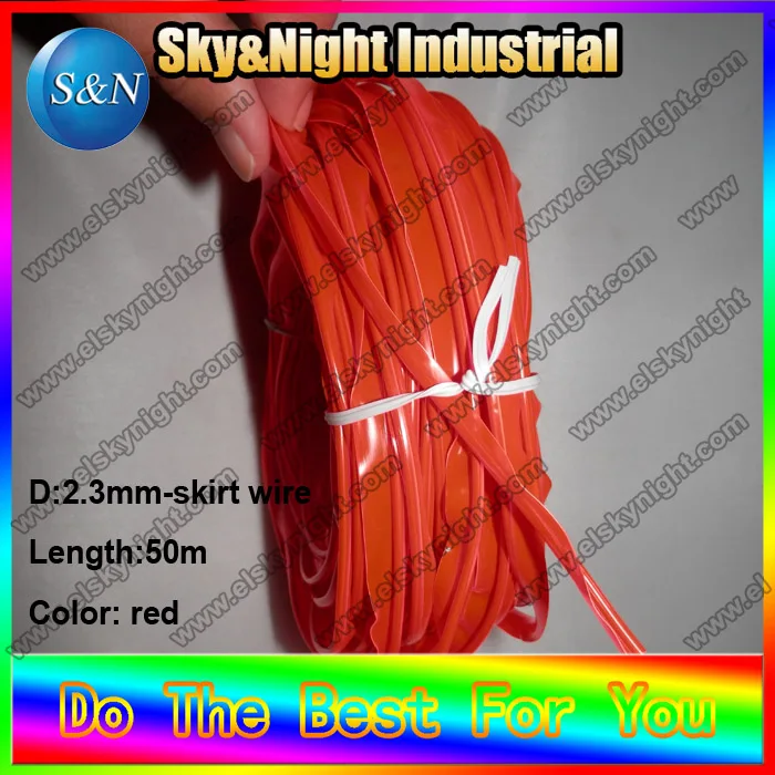 Новинка 2017 гибкая неоновая юбка wire 2.3mm red + Бесплатная доставка в десяти цветах