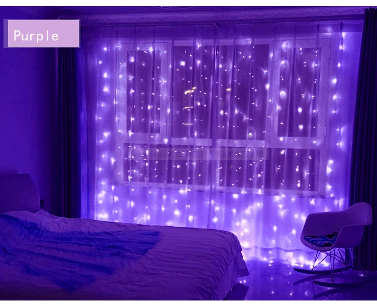 Гирлянда для занавесок 110/220 в 3х3м 300LED уличная Рождественская декоративная