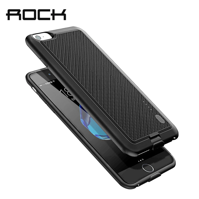 Чехол ROCK Battery для iPhone 7, 6, 6S X, внешний аккумулятор, чехол для iPhone X, 6000 мА/ч, зарядное устройство, задняя крышка, чехол