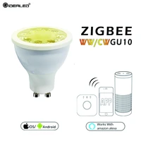 zigbee gu10 link zll bridge5w dimmer wwcw led spotlight ac100 240v smart app work compatibility amazon echo plus many gateways