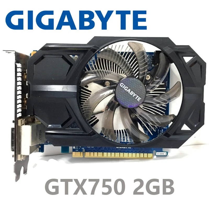 Gigabyte GTX750 2 Гб GeForce GTX 750 2G D5 DDR5 128 бит ПК настольные видеокарты компьютерные