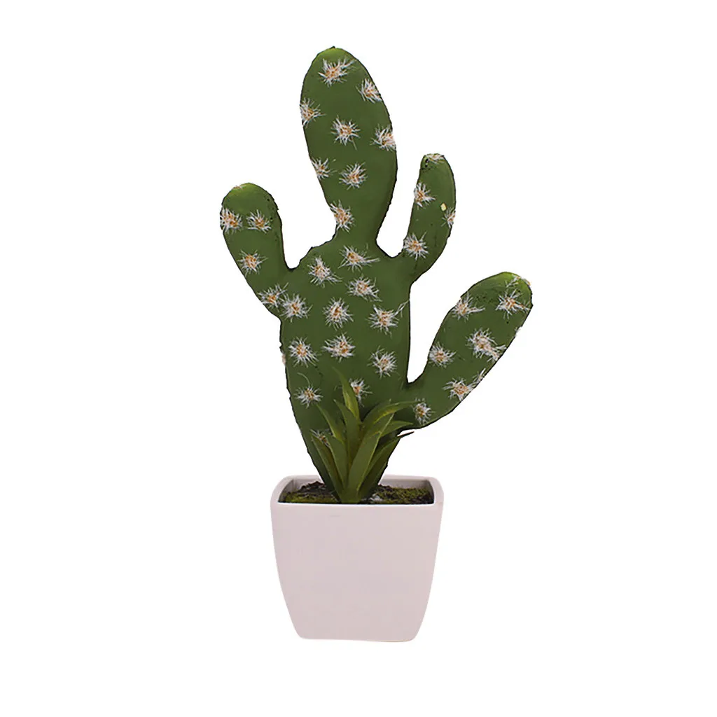 Artificial plant bonsai Simulated Potted Cactus Green Plant Flower Art Home Decor A90402 | Дом и сад