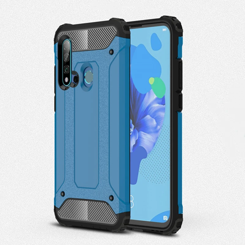 Для Huawei P20 Lite 2019 противоударный армированный гибридный двойной ТПУ Жесткий ПК
