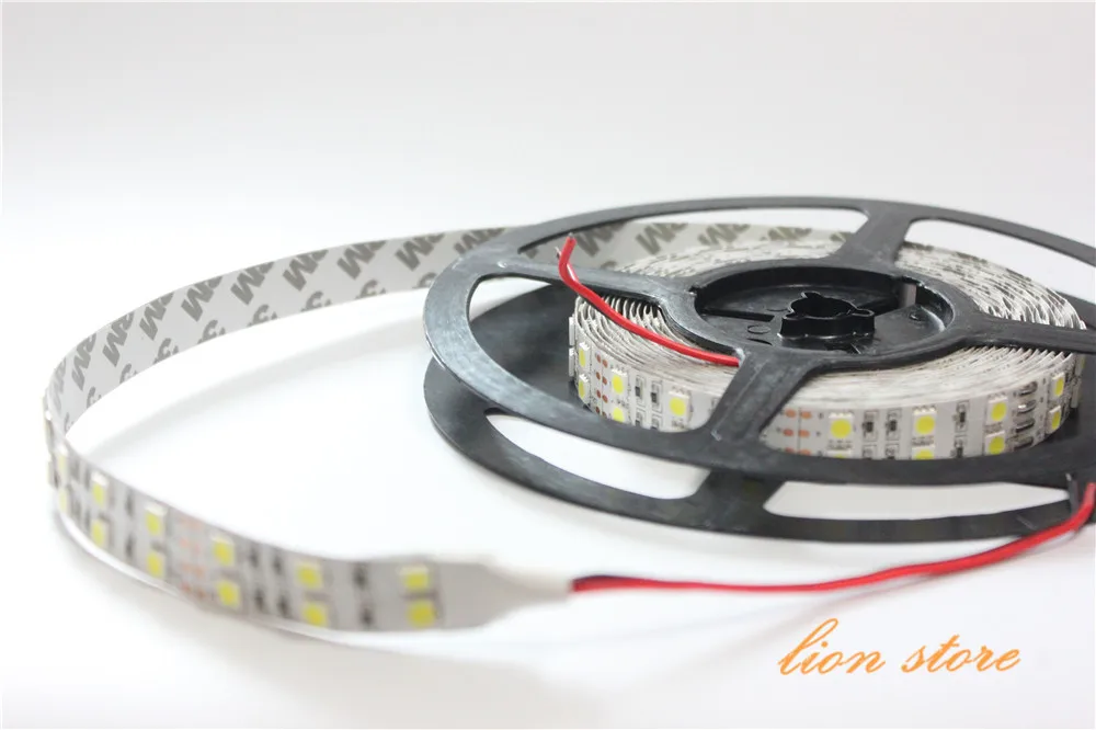 Двухрядная Светодиодная лента RGB белый теплый не водонепроницаемый 5050 SMD 120