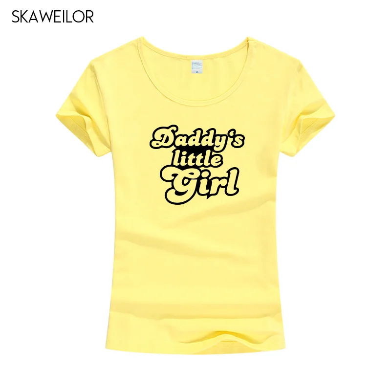 Daddy's Little Girl Print Women T-shirt Cotton Casual Funny Short Sleeve O-neck T Shirt For Lady Top Tee Hipster | Женская одежда