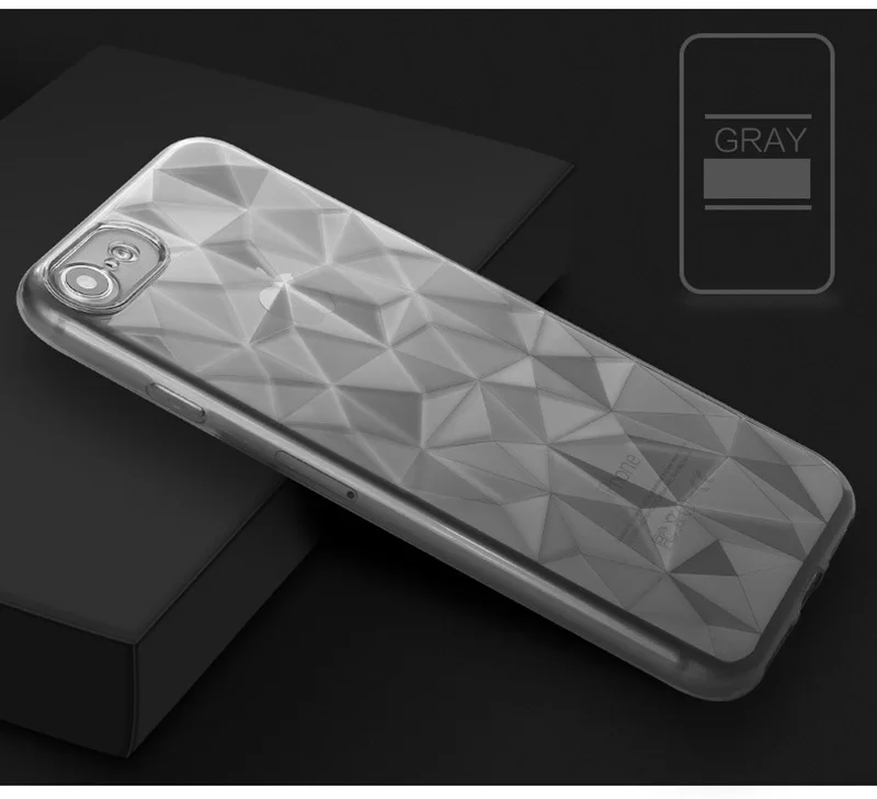 Роскошные 3D Carcasa ясно ромба чехол для iPhone 6S iPhone6S 7 8 Plus X 10 5 5S SE 5SE крышка сотового