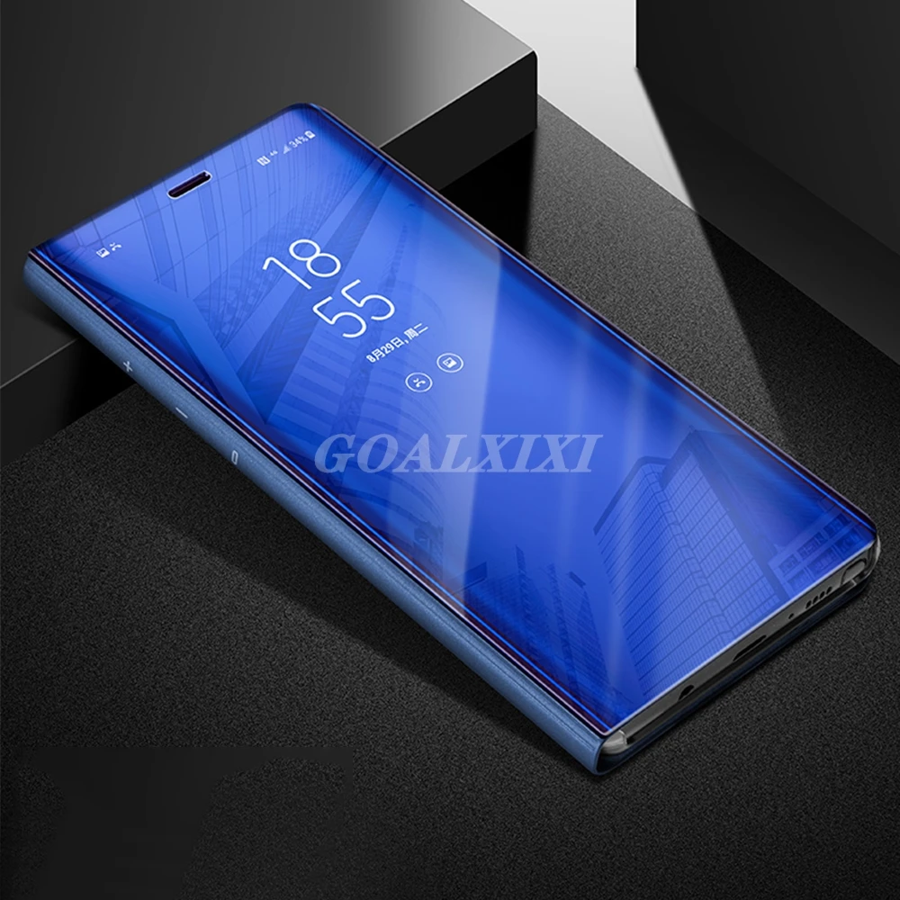 Clear View Smart Mirror Flip Phone Case For Sony Xperia XZ3 XZ4 Leather Stand Cover XZ 3 4 Full |