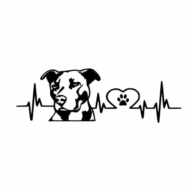 Автомобильная наклейка 20 см * 6 7 индивидуальная Pitbull Love Светоотражающая 3D s на фото