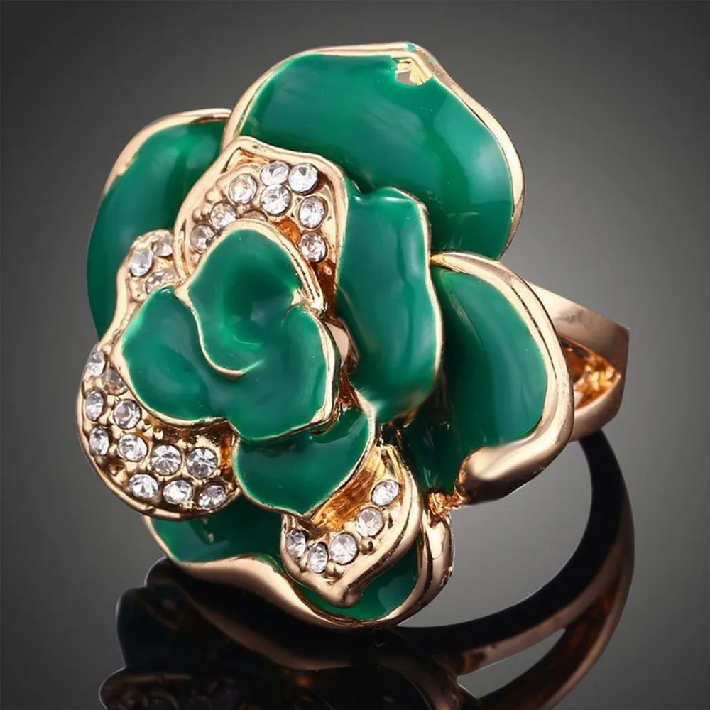 Роскошные массивные кольца с крупным цветочным орнаментом новинка 2016 украшения