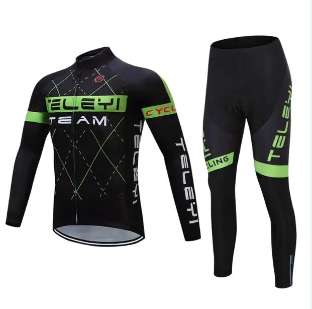 jersey and pants Зимний комплект из Джерси для велоспорта, Мужская теплая флисовая велосипедная форма, облегающий костюм, профессиональная одежда для триатлона, одежда для велоспорта, спортивная одежда - Цвет: jersey and pants