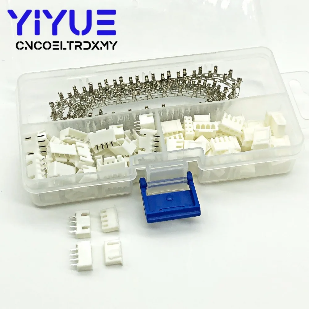 240 шт./40 комплектов XH2.54 4pin 2,54 мм Шаг клеммный комплект/корпус/контактный разъем JST разъем провода соединители адаптер комплекты формата XH TJC3