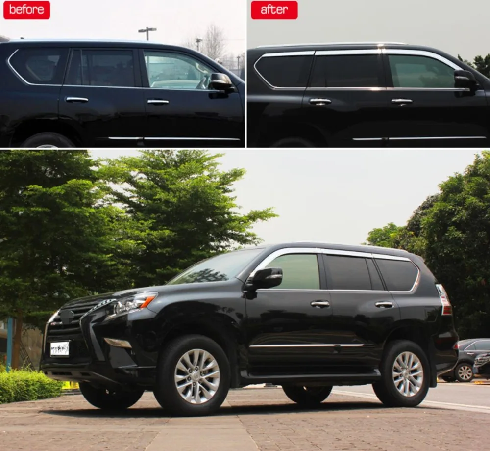 

Козырек на окно автомобильный для LEXUS GX400 GX460 2009-2019, из АБС-Хромированного Пластика