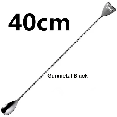 Gunmetal Black Японский Стиль Нержавеющая сталь бар ложка best бармен Рождественский подарок панели инструментов - Цвет: Gunmetal Black