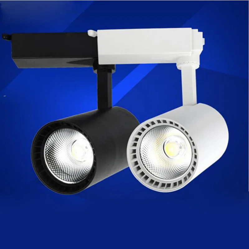 10pcs/lot LED Track Light 20w 30w COB Rail Lights Spotlight 130-140lm/w 2 wire track rail Spotlights AC85-265V Lighting | Лампы и