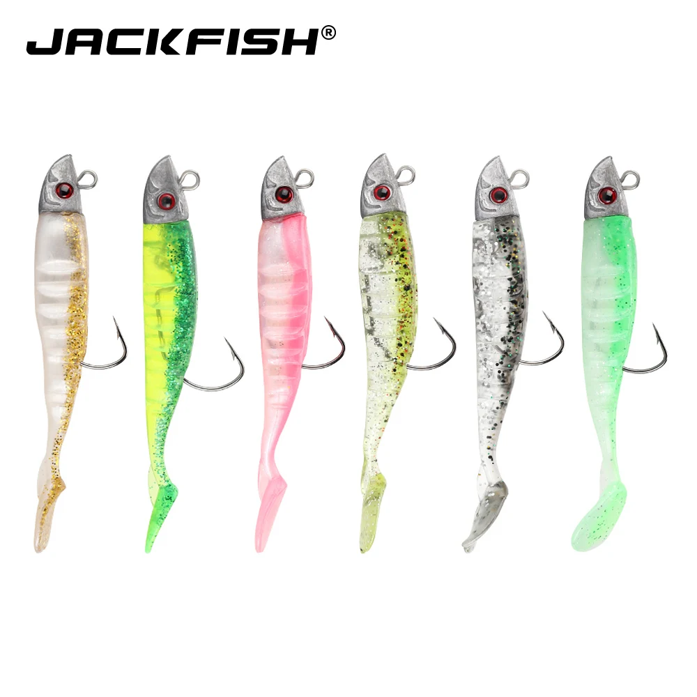 JACKFISH Мормышка с T-образным хвостом мягкая рыболовная приманка 3 шт./10 5 см/15 г