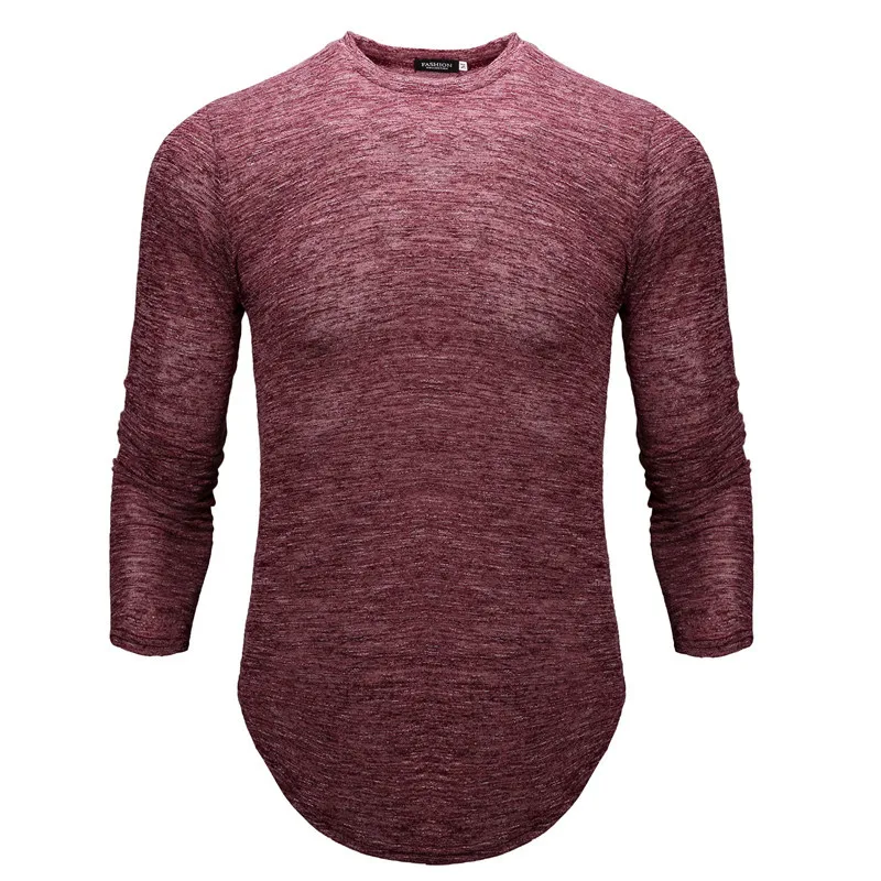 

T Shirt 2020 New Men Fashion Casual Solid Soft Solid Streetwear Long-sleeved T-shirt Hip Hop Men Popular Tops Tees Sweatshirt